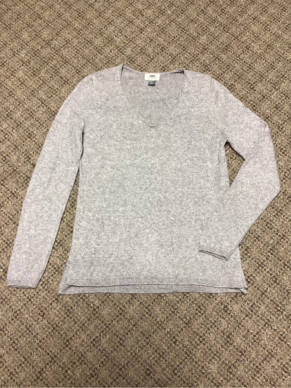 Old Navy Light Gray V-Neck Women's Sweater * Size Small